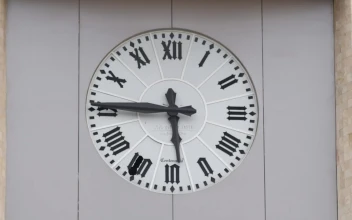 Free Stock Video Roman Numeral Church Clock Moving Fast