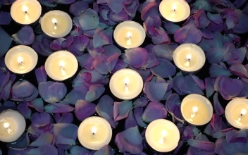 Free Stock Video Romance Details Candles Floating Among Roses