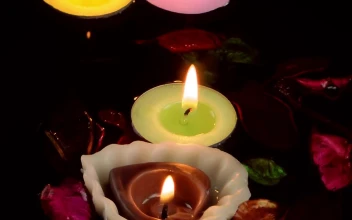 Free Stock Video Romantic Candles Floating In Water