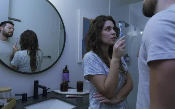 Free Stock Video Romantic Couple Brushing Their Teeth Together