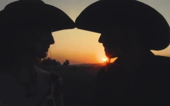 Free Stock Video Romantic Scene Of A Couple At Sunset On A Ranch