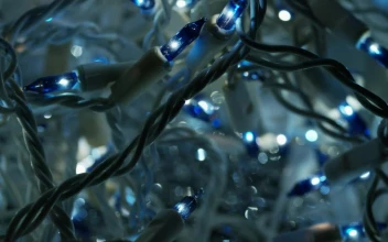 Free Stock Video Rotating Shot Of Ornamental Christmas Lights