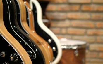 Free Stock Video Row Of Guitars