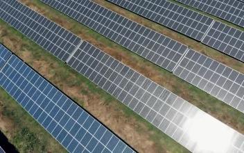 Free Stock Video Rows Of Solar Panels Aerial Shot