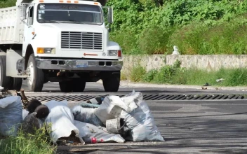 Free Stock Video Rubbish Piled Up On A Street Sidewalk