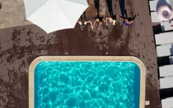 Free Stock Video Running Into A Pool