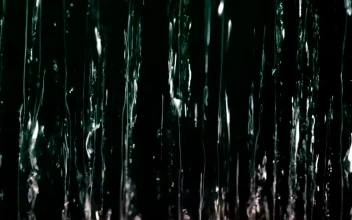 Free Stock Video Running Water Falling Against A Dark Screen