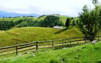 Free Stock Video Rural Landscape In The Hills And A Village