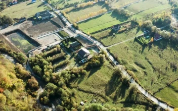 Free Stock Video Rural Roads Between Farm Buildings