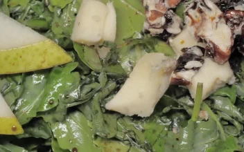 Free Stock Video Salad With Pear And Walnuts