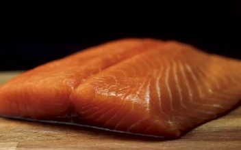 Free Stock Video Salmon Fillet On A Chopping Board