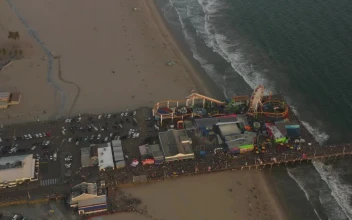 Free Stock Video Santa Monica Pier Seen From Above