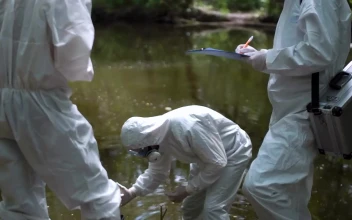 Free Stock Video Scientist In Biohazard Suits Collecting Water