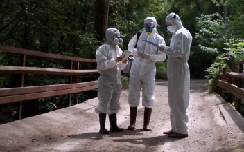 Free Stock Video Scientist In Biohazard Suits On The Bridge
