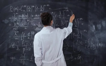 Free Stock Video Scientist Student Solving Formulas On A Blackboard