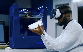 Free Stock Video Scientist Working With Vr Glasses And D Printer