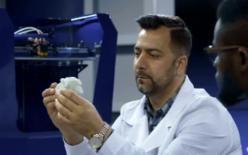 Free Stock Video Scientists Working With A  D Printed Skull