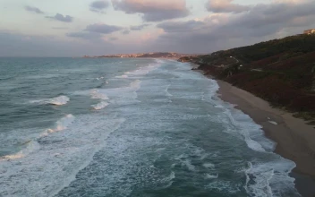 Free Stock Video Sea Waves Covering A Beach Seen From Above
