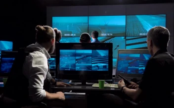 Free Stock Video Security Camera Crew Working In Control Center