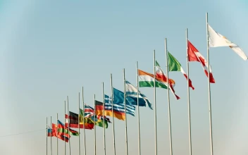 Free Stock Video Several International Flags Waving In The Wind