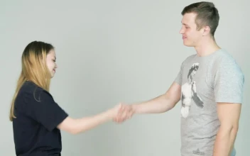 Free Stock Video Shaking Hands Against An Isolated Background