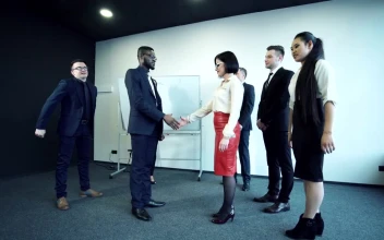 Free Stock Video Shaking Hands And Smiling After Negotiation