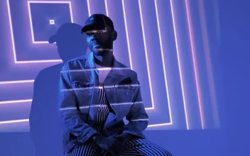 Free Stock Video Shapes And Colors Projected On Man