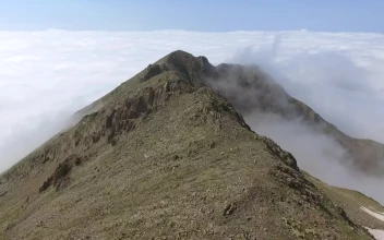 Free Stock Video Sharp Mountain Range Over The Clouds