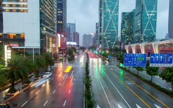 Free Stock Video Shenzen Traffic On Wet Roads