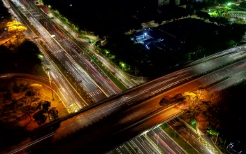 Free Stock Video Shenzhen Highway Junction With Fast Traffic