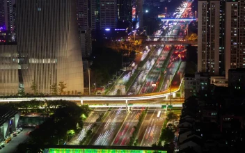 Free Stock Video Shenzhen Road With Fast Traffic At Night