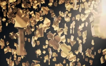 Free Stock Video Shiny Golden Poker Figures Falling
