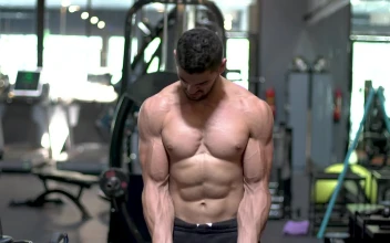 Free Stock Video Shirtless Bodybuilder Training In The Gym