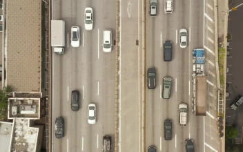 Free Stock Video Shot From The Top Of A Highway Full Of Cars