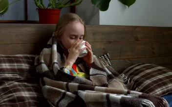 Free Stock Video Sick Girl Sheltered While Drinking A Tea