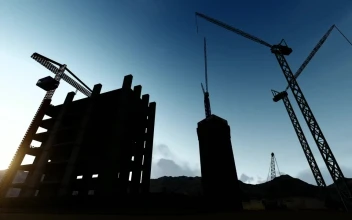 Free Stock Video Silhouette Of A Building Under Construction