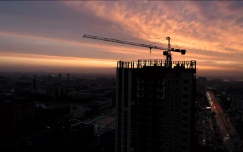 Free Stock Video Silhouette Of A Crane Over A Build Under Construction