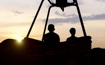 Free Stock Video Silhouette Of A Hot Air Balloon Towards The Sunset