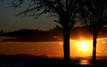 Free Stock Video Silhouette Of A Landscape During The Calm Sunset