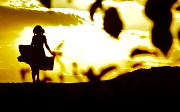 Free Stock Video Silhouette Of A Woman In A Dress That Moves The