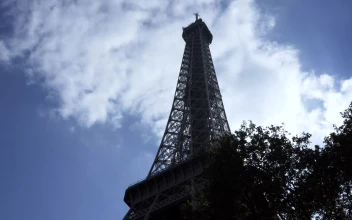 Free Stock Video Silhouette Of The Eiffel Tower Under A Blue Sky