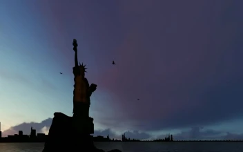 Free Stock Video Silhouette Of The Statue Of Liberty D