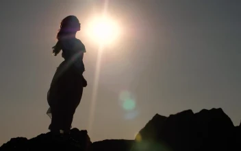 Free Stock Video Silhouette Of Woman Holding The Sun