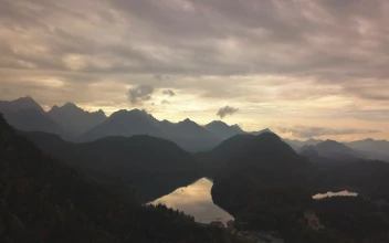 Free Stock Video Silhouettes Of Mountains On A Cloudy Day At Sunset