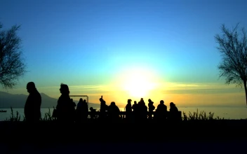 Free Stock Video Silhouettes Of People At Sunset On The Beach