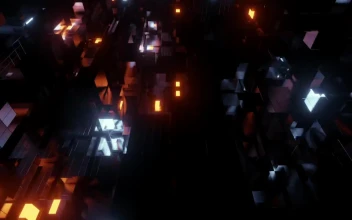Free Stock Video Simulator Of A Cyberpunk World Of Cubes In The Form