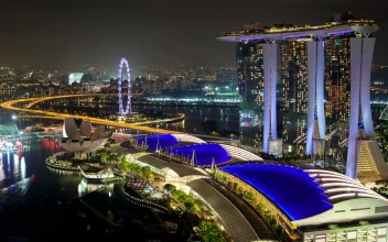 Free Stock Video Singapore Cityscape And Harbor At Night