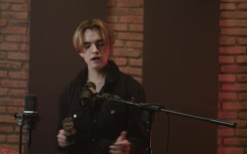 Free Stock Video Singer Recording Vocals In A Studio With A Tambourine