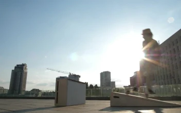 Free Video Stock Skater Doing A Trick