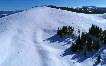 Free Video Stock Ski Resort On The Top Of A Mountain